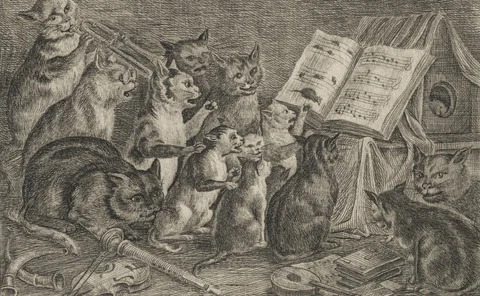 Concert of Cats illustration by Rudolph Ackermann