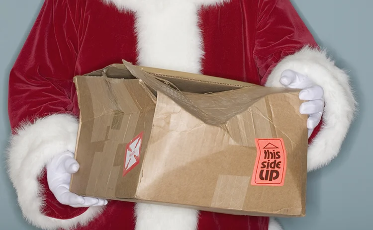 Santa Broken Delivery Package Gift IDM0118