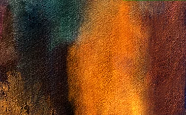 Abstract blue and orange painted background texture.