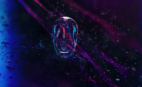 Humanoid face - stock photo