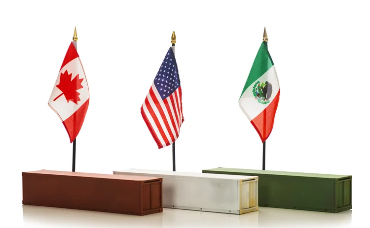 North America flags